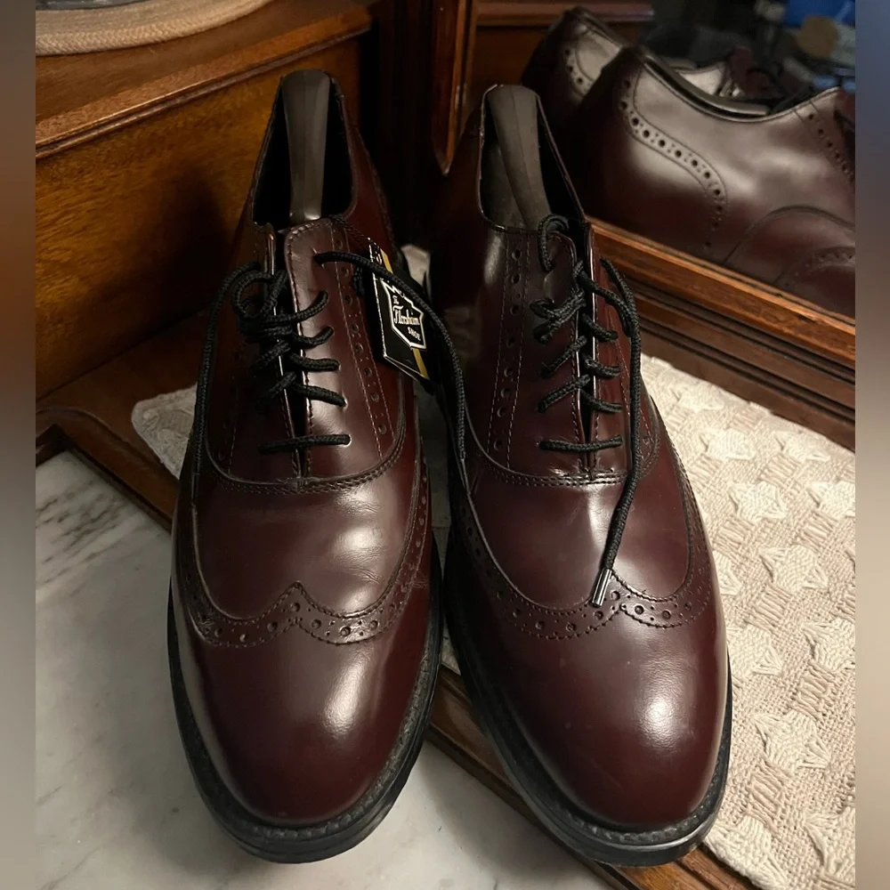 FLORSHEIM Classic Lace Up Oxford Derby Dress Shoes Rich Brown Men's‎ Size 11 EUC